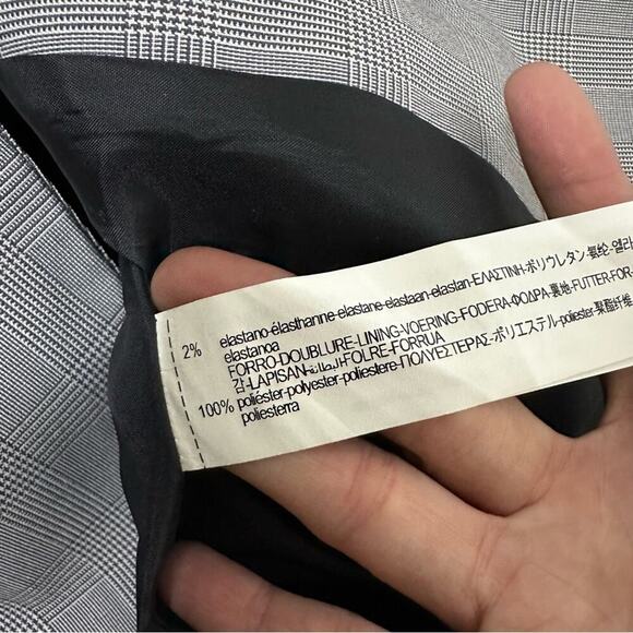 NWT Zara Femme Pied-De-Poule Blanc/Noir Plaid Blazer Size 4 $49.99 - Picture 10 of 12
